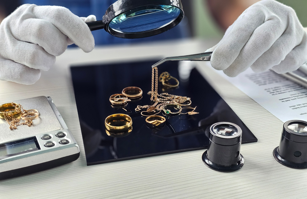 Analyse-precise-de-votre-or Bagues en or présentées pour expertise pour le rachat de bijoux